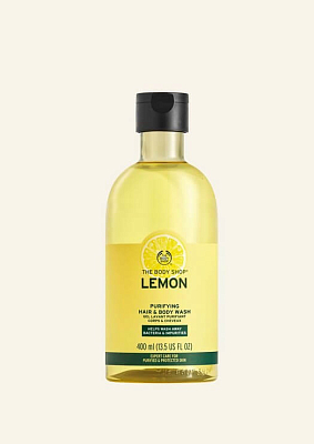 Веганские средства для волос - Шампунь-гель для душа Лимон